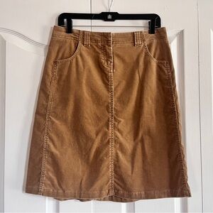 EUC Louie camel tan corduroy skirt 6